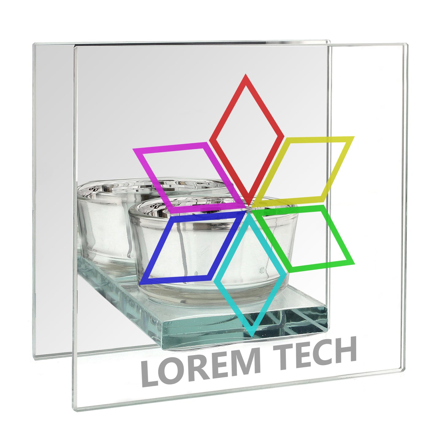 Mirrored Tealight Holder - Bespoke Wedding Gifts