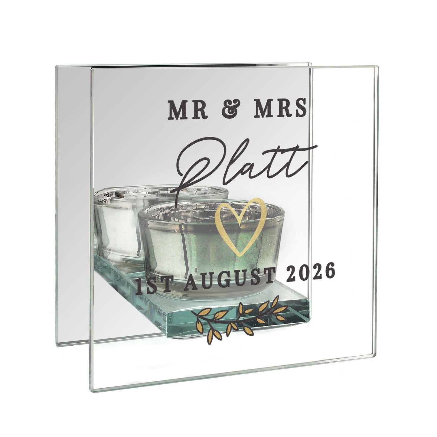 Wedding Gift Mirrored Tea Light Holder