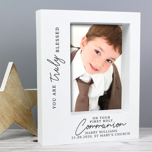 'Truly Blessed' First Holy Communion 5x7 Box Photo Frame