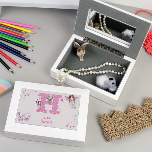 Fairy Letter White Jewellery Box
