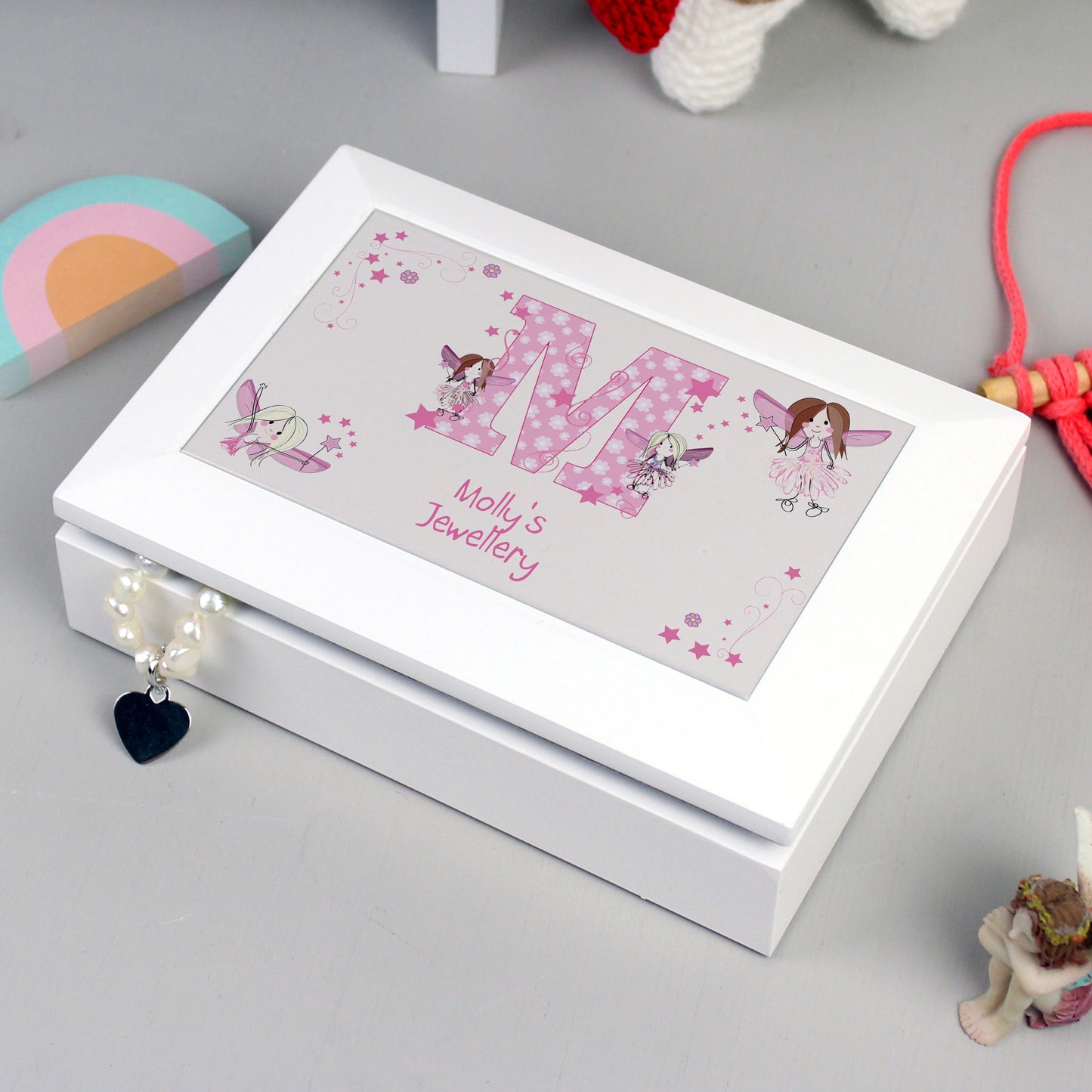 Fairy Letter White Jewellery Box