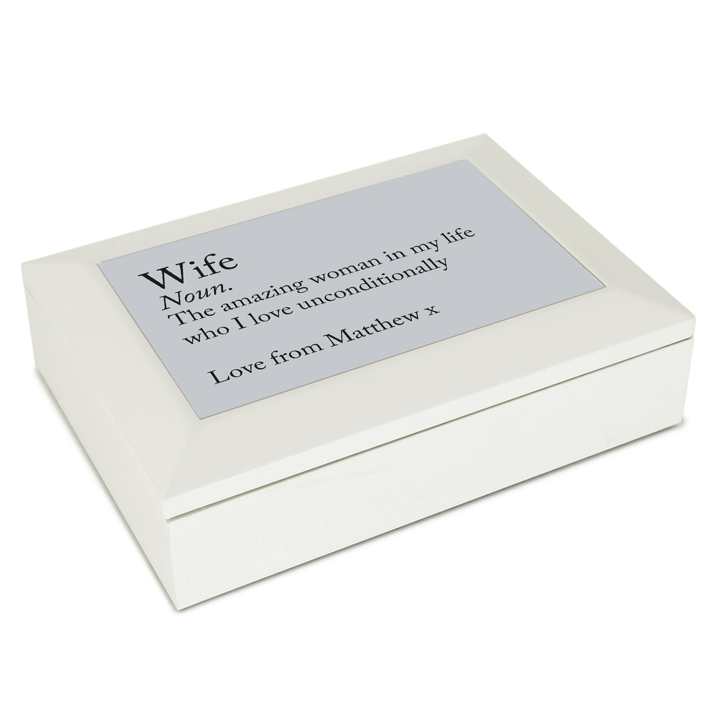 Definition White Wooden Jewellery Box