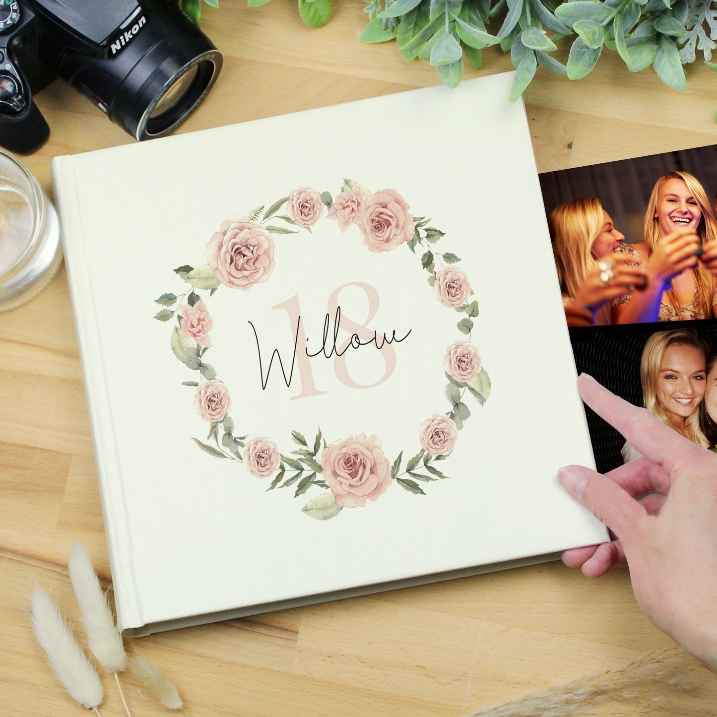 Floral Wreath Square Photo Album