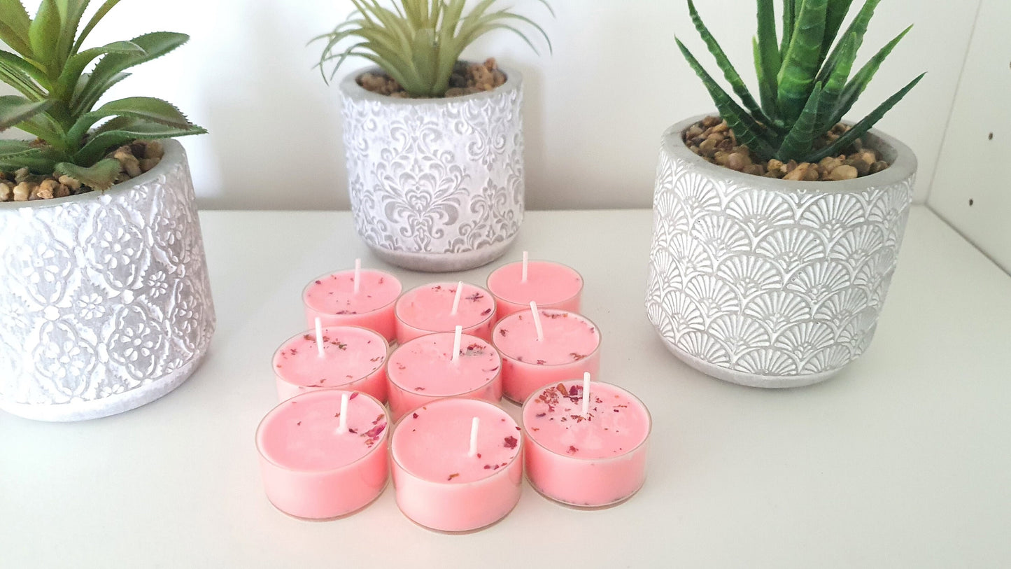 48 Scented Wedding Candles - Strawberry Lily or Red Rose White Musk